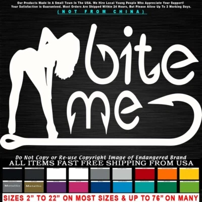 Pesca Niñas Morderme Horizontal Gancho de Pez Barco Lubina Gancho Adhesivo Calcomanía Foto 1 de 4