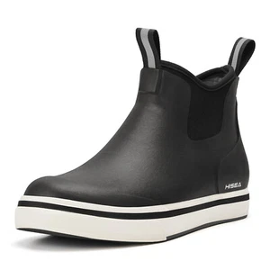 HISEA Men Ankle Deck Boots Waterproof Non-Slip Fishing Sport Chelsea Work Shoes - Picture 1 of 21