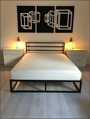 Modernes industrie doppel Metallbett Gama 160x200 inkl. Lattenrost, Bett, Loft!  - Bild 1 von 4