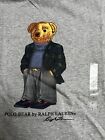 New Polo Bear By Ralph Lauren Vintage Gray T-shirt, 100% Cotton, Size L