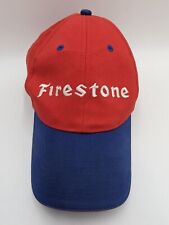 Vintage Firestone Baseball Hat Cap Red White Blue Adjustable Strapback 90s