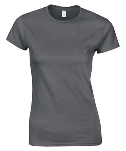 Ladies T-Shirts (Gildan) Dark Heather Grey - Medium (8 - 36") - stock clearance - Picture 1 of 1