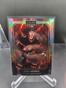 2021-22 Opc Platinum Josh Norris Hot Magma  / 499 Senators 