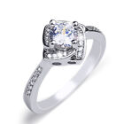 1.0 Carat Delicate Wedding BAND CZ Promise Anniversary RING Round Cut Size 6-9