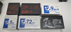 Used 12V AGM Deep Cycle Battery 5Ah 7Ah 9Ah 12Ah heavy duty - Picture 1 of 20