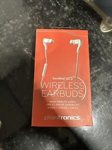 Plantronics Backbeat Go 2 Bluetooth Earbud Headphones, White