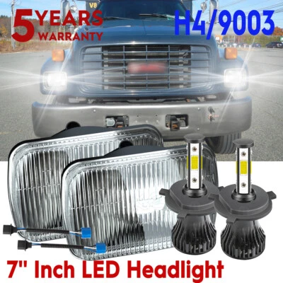 Faro LED negro Hi-lo para GMC Safari C6500 C7500 C8500 Topkick 5x7"7x6" Foto 1 de 4