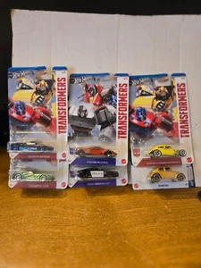 Hot Wheels 2024 Transformers complete set of 5 plus 1 gold bumblebee - Picture 1 of 4