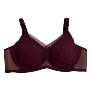 Honeylove Gr. XL BH Burgund Mesh Crossover Bügel verstellbar nahtlos - Bild 1 von 9