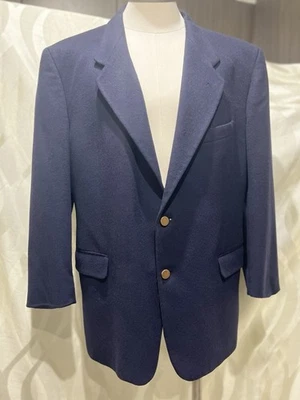 Blazer Loro Piana Neiman Marcus 50 R Azul Marino 100% Cachemira 2 Botones Sin Ventilación Foto 1 de 4