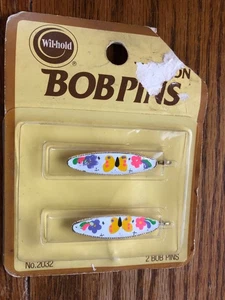 Wilhold Two Butterfly Bobby Pins #2032 Nuevo de Lote Antiguo - Imagen 1 de 3