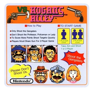 Hogan's Alley Arcade Anleitung Karten Sticker Aufkleber - Bild 1 von 1