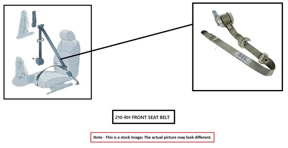 RIGHT FRONT SEAT BELT 732100R041C0 2013-2018 TOYOTA RAV 4 — 第 1/4 张图片