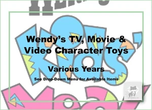 Wendy's TV, Movie, & Video Game Character Toys-Pick! - Picture 1 of 112