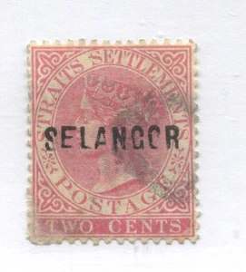 Malaya Selangor QV overprinted 1882 2 cents used - Picture 1 of 1