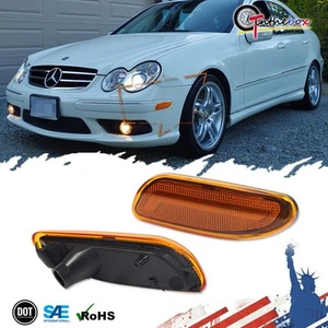 2x Luces de señalización laterales de lente ámbar para Mercedes Benz W203 Clase C C200 300 01-2007 - Imagen 1 de 8