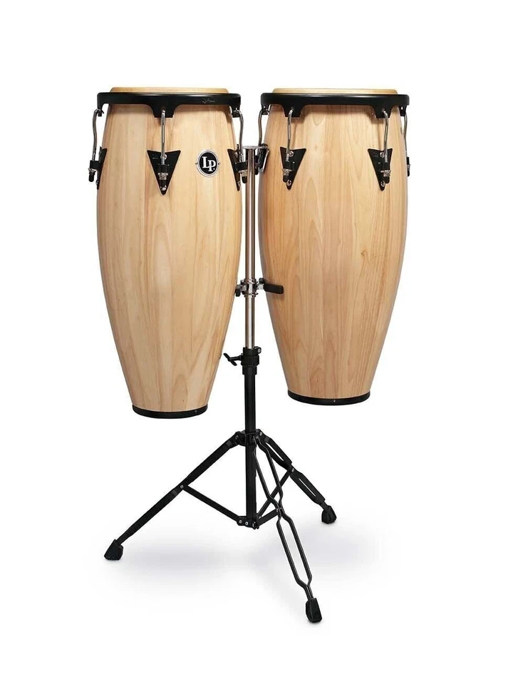 Juego de Conga Latin Percussion Aspire Series LPA646-AW 10" y 11" con Soporte - Natural Foto 1 de 1