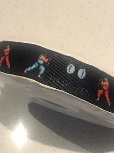 Printed Ribbon Roll Print Street Fighter New 2.5cm Width. 1 x Roll. - Picture 1 of 3