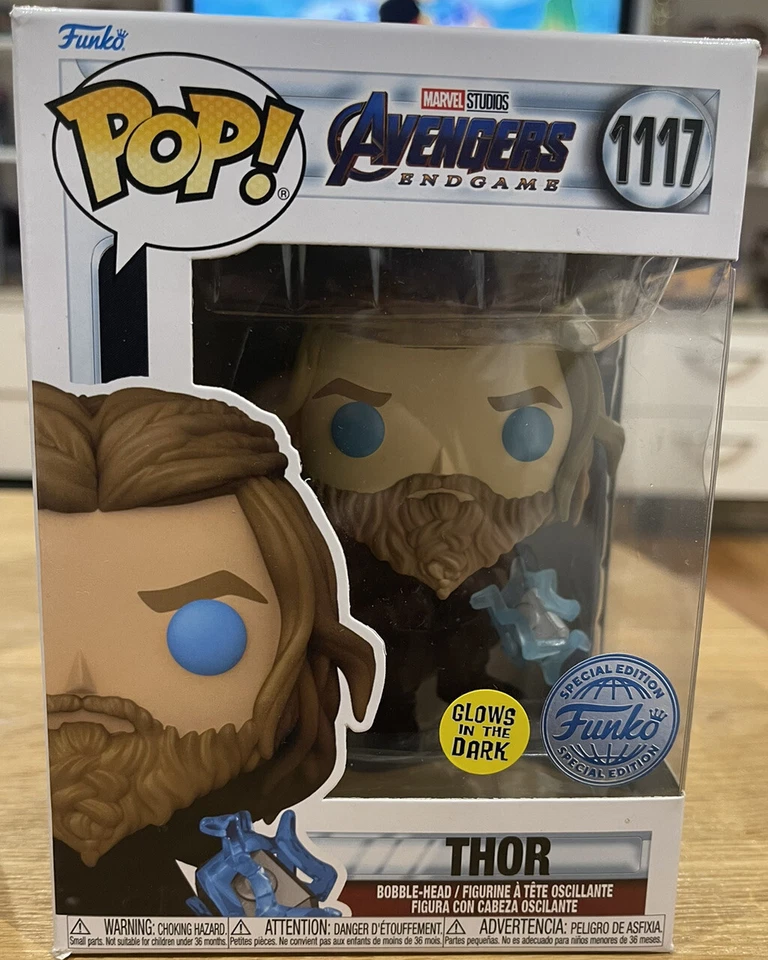 Avengers 4: Endgame Thor con Thunder GITD Pop! Figura Vinilo Pop Protector 1117 Foto 1 de 4