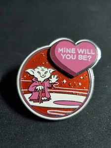 Pin Disney STAR WARS - Yoda Valentine 3D - Mine Will You Be? Bh - Imagen 1 de 3