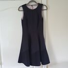 Reiss Black Dress Size 10 Pinot  Cutout Fit and Flare Knee Length Dress 34" Bust
