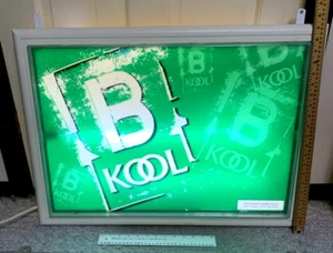 Vintage B  Kool Cigarettes Tobacco Lighted Advertising Sign.  Working 29" X 21" - Picture 1 of 8