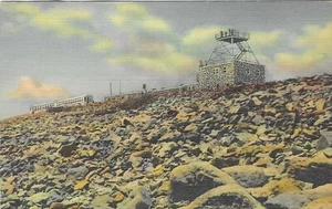 Vintage Train Railroad Linen Postcard Colorado Streamline Cog Summit Pikes Peak - Picture 1 of 2