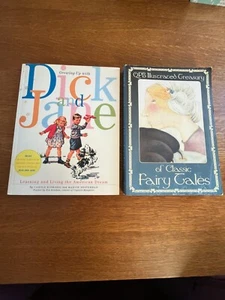 Lot of GROWING UP WITH DICK AND JANE & QPB Illustrated Treasury of Classic Fairy - Picture 1 of 11