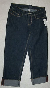 Womens Cuffed Denim LowRise CARPI JEANS Size 4 FADED GLORY 30x21 - Picture 1 of 3