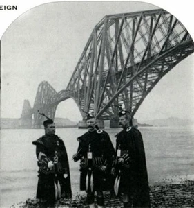 Forth Bridge Edinburgh, Schottland Highland Kilt Stereoview 11-16 - Bild 1 von 3