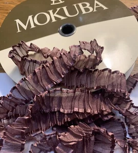 2 iarde squisito nastro organza viola plissettato mokuba vintage 5/8" ~ NOS - Foto 1 di 2