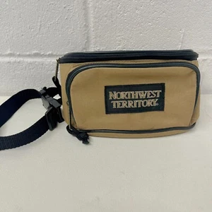 Vintage Northwest Territory Fanny Pack Canvas 3-Pocket Beige Belted Waist Bag - Picture 1 of 11
