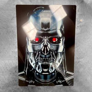The Terminator T800 Metal Movie Poster Skynet Vintage Wall Man Cave Cyberdyne - Picture 1 of 5