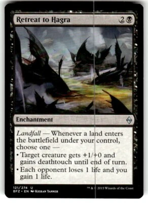 Retreat to Hagra Battle for Zendikar Regular MTG NM - Image 1 of 2