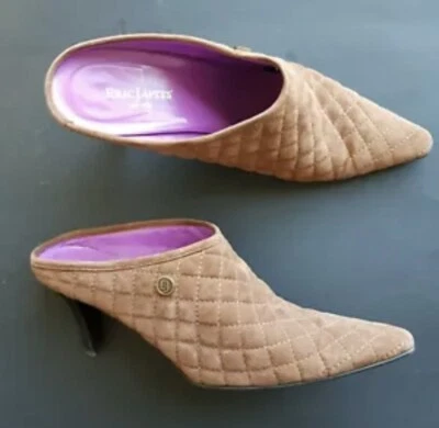 Eric Javits quilted pointed toe Mule kitten heel made in Italy 3" Heel size 9.5 - Image 1 of 4