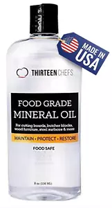 Thirteen Chefs Food Grade Mineral Oil - 8 Oz EXP 01/03/2029 - Picture 1 of 7