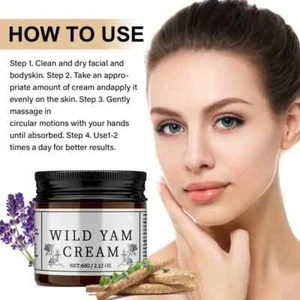 Wild Yam Natürliches Progesteron Vitamin C Hautcreme 2,12oz (60G) für Falten A2 - Bild 1 von 8