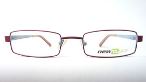 Rote Brille Metall Flexbügel rot-blau extraschmal Fassung Halbbrillen Lesebrille