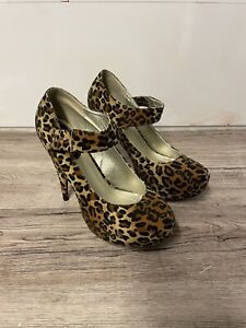 New Look Shoes Heels Animal Leopard Print UK Size 5 Quality Cambodian Shoes