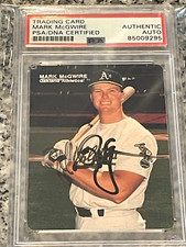 1988 MOTHER'S COOKIES Mark McGwire #2 Auto Autograph PSA Authentic ROOKIE