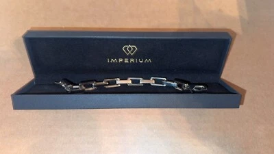 盒锚手镯 银色 10 毫米铑饰面划痕/水/防护 — 第 1/4 张图片