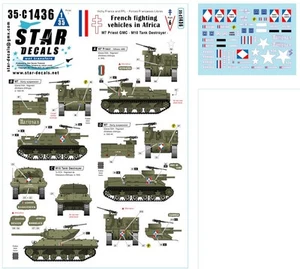1/35 French M7 Priest and M10 TD Decal (Fighting Vehicles in Africa #6) - Foto 1 di 1