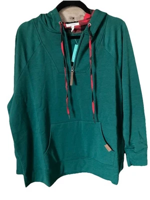 Maurice’s 2X 翡翠绿色假日连帽衫运动衫全新带标签女式大码 — 第 1/4 张图片