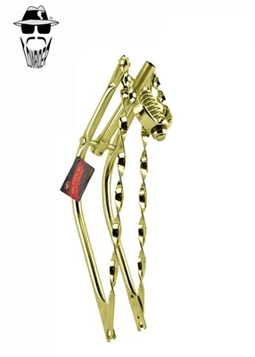 Original Lowrider 26" Gold Deluxe Drop-Down Springer Fork w/ Flat Twisted. - Image 1 of 3