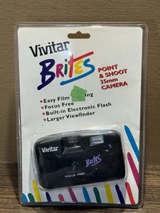 Vintage 1997' Vivitar Brites Point & Shoot 35mm Camera Focus Free New Sealed - Picture 1 of 2