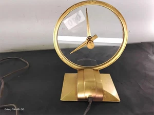 Jefferson Golden Hour Mystery Uhr 9,5''H Vintage LÄUFT Schreibtisch Kaminsims elektrisch mcm - Bild 1 von 5