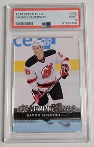 2014-15 Upper Deck Young Guns Damon Severson #232 PSA 9 Rookie Blue Jackets RC - Imagen 1 de 2
