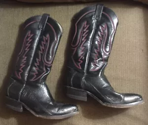 One Pair Of Finn's Exotic Boots Cowboy Boots El Paso TX Size 4 1/2, Pre-owned - Picture 1 of 12