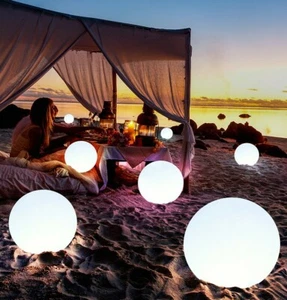 Solar Ball Light IP65 Waterproof Outdoor RGB Pathway Lawn Spike Lamp 30CM - Picture 1 of 30