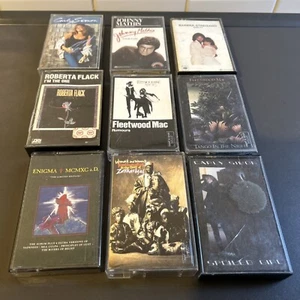 Vintage Music Cassette Tapes Job Lot X9 Enigma Fleetwood Mac Womack & Womack Etc - Picture 1 of 11